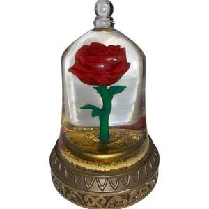 2021 Disney Parks Beauty and the Beast Enchanted Rose Snow Globe